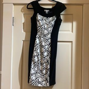 Joseph Ribkoff Black and white dress